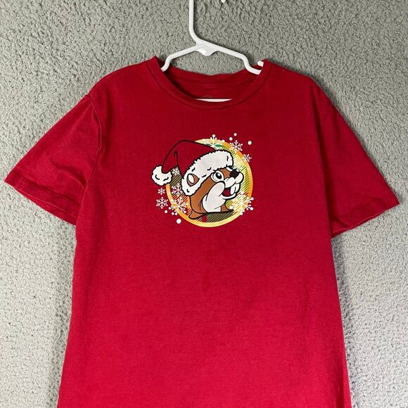 Buc-ee’s Bucees 2023 Christmas Shirt Youth L Red Gingerbread Holiday Graphic Tee - Picture 11 of 11